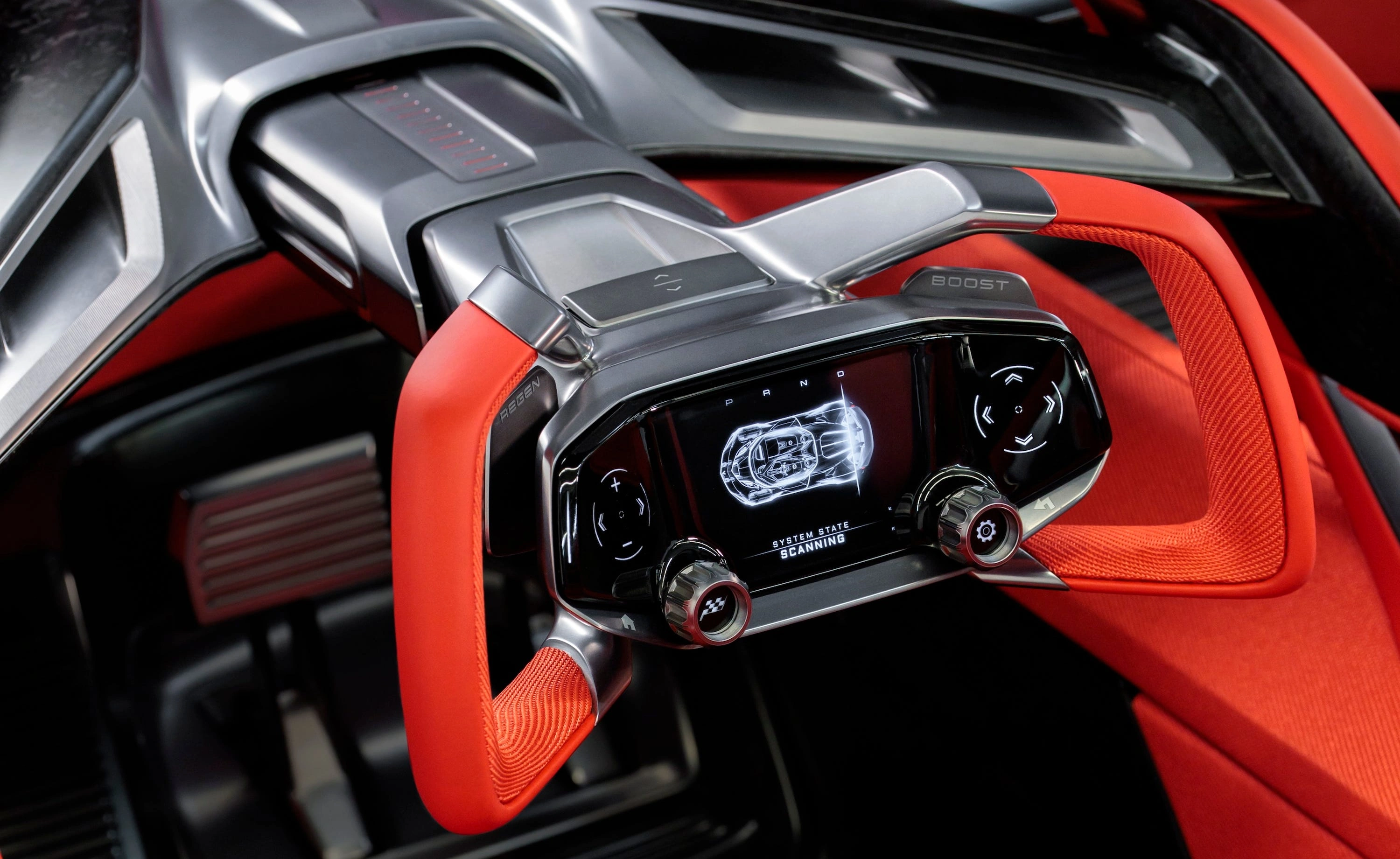 Corvette CX steering wheel concept